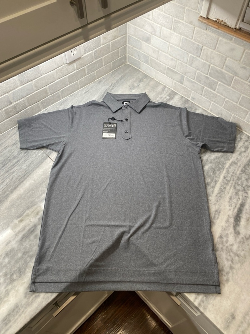 FootJoy Men's Gray Heather Performance Polo